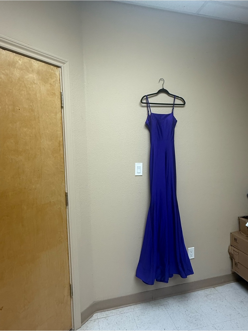 Elegant Purple Spaghetti-Strap Maxi Dress